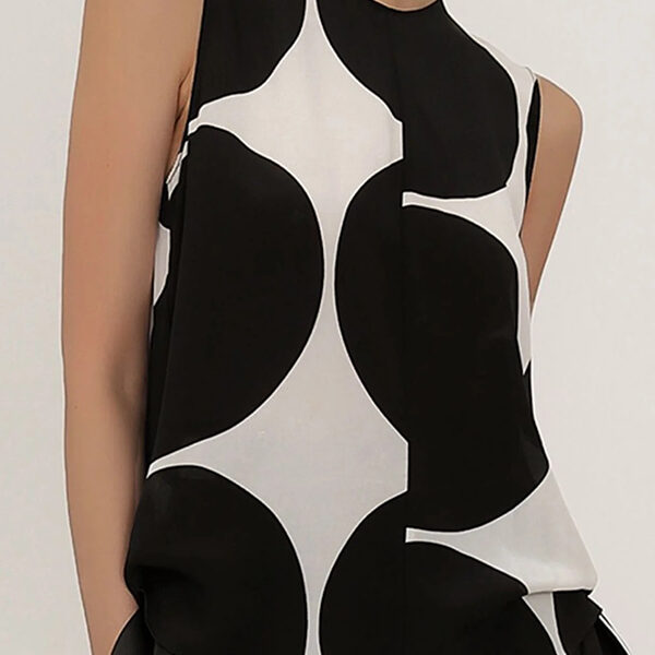 SkuCY-!103232MaterialCotton-blend StyleSleeveless FeaturePolka-dot NecklineRound-neck OccasionCasual