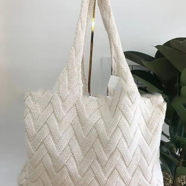 Casual Weave Solid Color Bags Accessories WHITE-One_size SkuCY-!112934MaterialDacron
