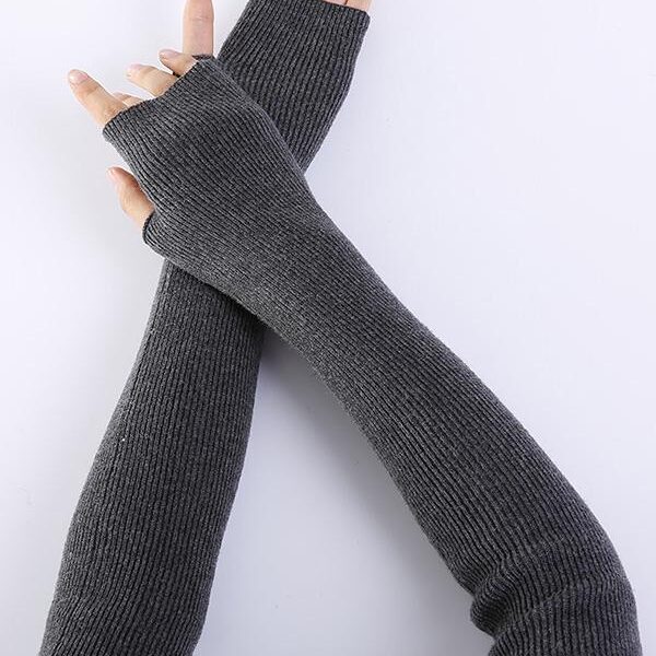 Knitted 7 Colors Sleevelet Accessories DEEP GRAY Sku CY-!19497 Material Acrylic Fibres Occasion Casual Seasons Spring