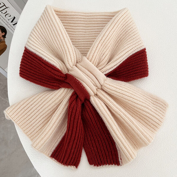 Simple Keep Warm Contrast Color Shawl&Scarf WINE RED-One_size SkuCY-!111279MaterialAcrylic