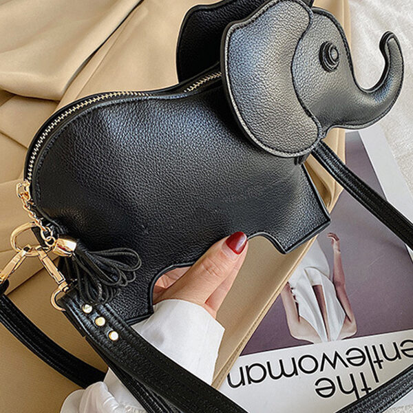 PU Elephant Shape Shoulder Bag Handbag BLACK-One_size SkuCY-!100016MaterialPU FeatureAnimal Shape