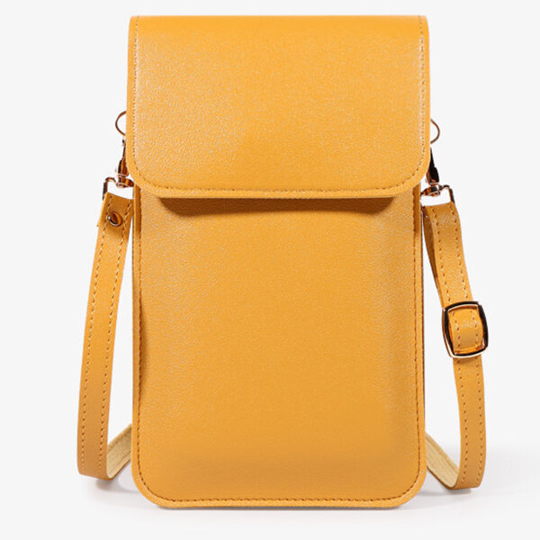 PU Simple Solid Color Sling Bag Shoulder Bag YELLOW-One_size SkuCY-!105630MaterialPU FeatureSolid Color OccasionUrban