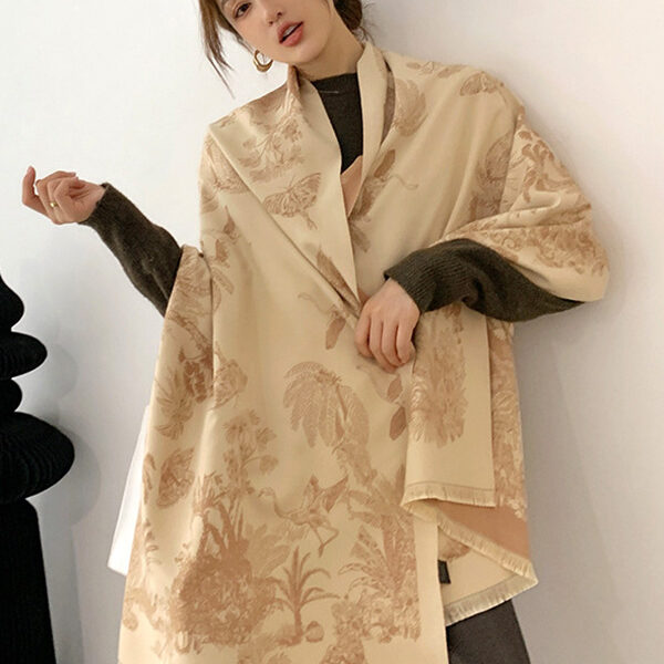 Imitation Cashmere Shawl Printed Warm Scarf KHAKI-FREE SIZE SkuCY-!69986MaterialImitated Cashmere StylePlus Size FeaturePrinted OccasionGoing out