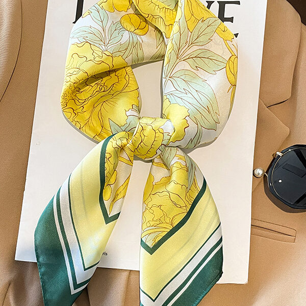 Floral Printed Silk Imitation Shawl&Scarf YELLOW-One_size SkuCY-!115054MaterialSilk Imitation FeatureFloral Printed OccasionCasual