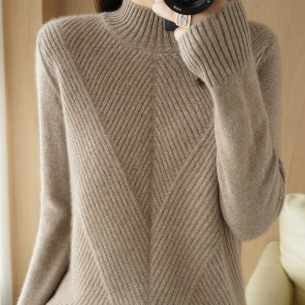 SkuCY-!111822MaterialWool StyleLong Sleeves FeatureSolid Color NecklineHalf Turtleneck OccasionCasual