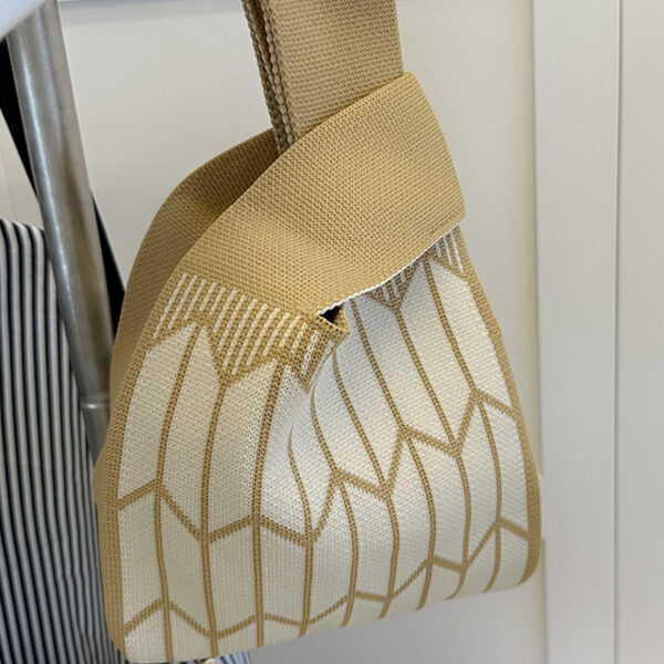 Geometric Woven Handbag Bags Accessories KHAKI-One_size SkuCY-!116197MaterialPolyester FeatureGeometric OccasionGoing out