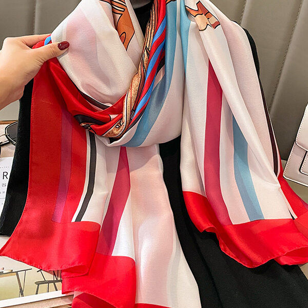 Silk Imitation Printed Silk Imitation Shawl&Scarf RED-One_size SkuCY-!111951MaterialSilk Imitation