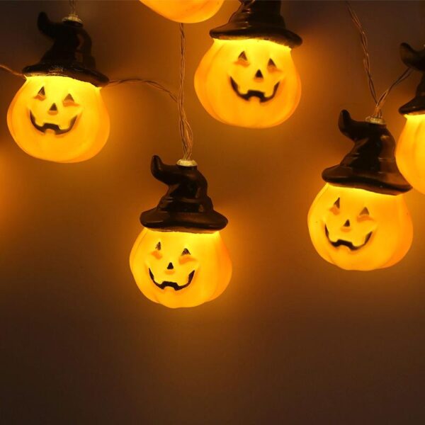 Pumpkin LED String Lights Halloween Decoration Lights Fairy Light Lamp Lantern Helloween Decoration 20 LED Sku CY-!36454 Material PVC Occasion Festival