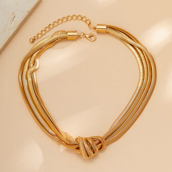 SkuCY-!111098MaterialIron FeatureSolid Color OccasionOriginal Creation TypeNecklaces Accessories ColorGOLD