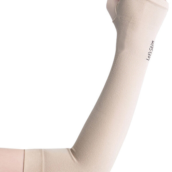 Ice Silk Sun Protection Solid Color Sleevelet KHAKI-FREE SIZE SkuCY-!83931MaterialIce Silk