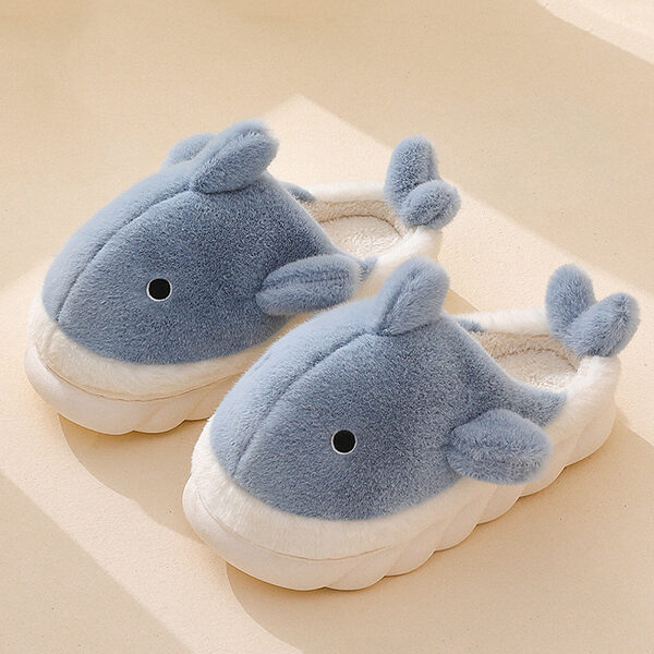 Indoor Cute Shark Non-Slip Keep Warm Slippers BLUE-42-43 SkuCY-!111285MaterialPVC