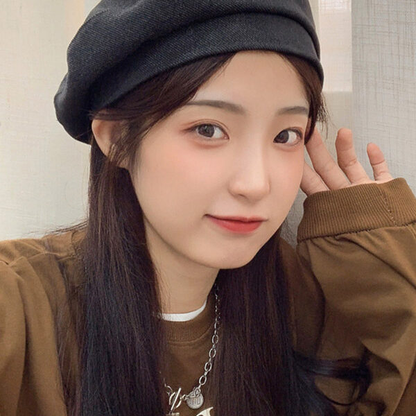 Casual Simple Woolen 5 Colors Beret Hat DEEP GRAY-FREE SIZE SkuCY-!95843MaterialWoolen