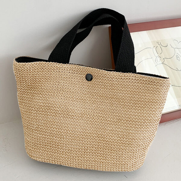 Simple Casual Vacation Weave Bag BLACK-One_size SkuCY-!98399MaterialStraw FeatureWeave OccasionCasual