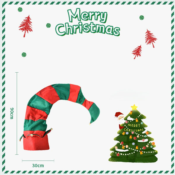 Funny Elf Santa Hat Christmas Hat Party Decoration 6-FREE SIZE SkuCY-!94674MaterialIron