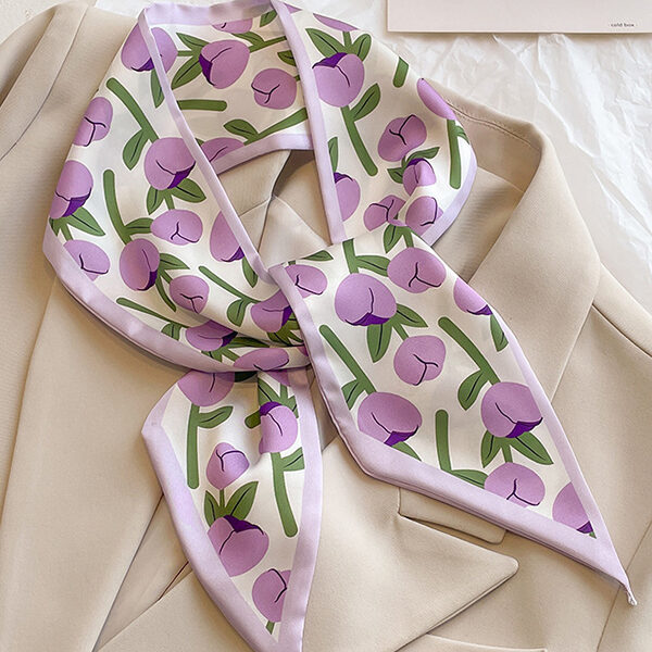 Floral Printed Shawl&Scarf PURPLE-One_size SkuCY-!115049MaterialSilk Imitation FeatureFloral Printed OccasionVintage