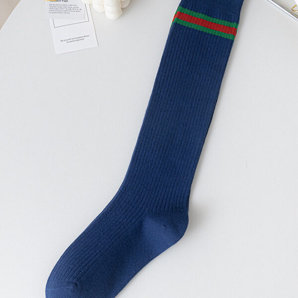 Fashion College Style Striped Stockings Accessories DEEP BLUE-One_size SkuCY-!110077Material>70%Cotton