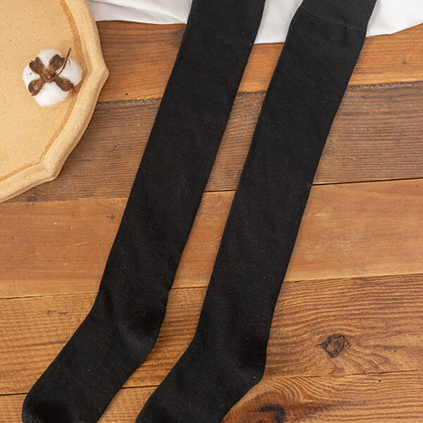 Casual Skinny Over-The-Knee Solid Color Stockings Accessories BLACK-One_size SkuCY-!111752MaterialCotton StyleSkinny FeatureSolid Color OccasionCasual