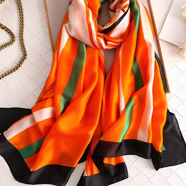 Silk Imitation Printed Silk Imitation Shawl&Scarf ORANGE-One_size SkuCY-!111951MaterialSilk Imitation