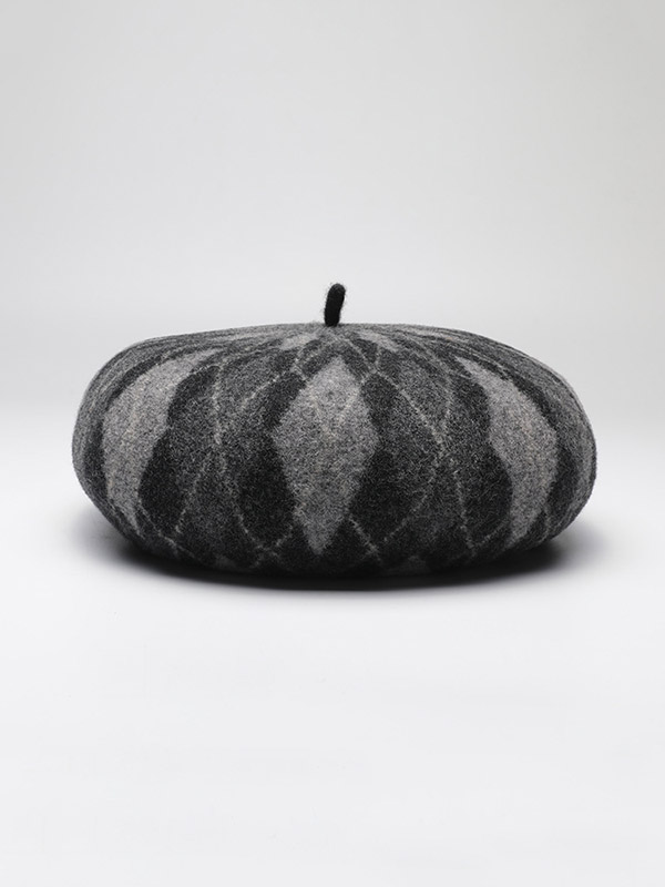 SkuCY-!110504MaterialWool FeatureContrast Color OccasionVintage TypeBeret Hat ColorGRAY