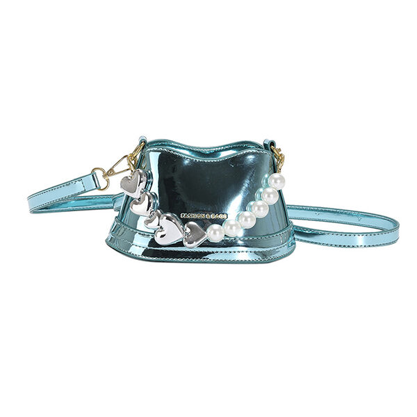 Chains Contrast Color Shiny Bag BLUE-One_size SkuCY-!115374MaterialPU LiningPolyester