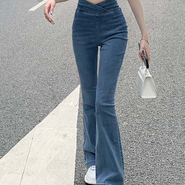 SkuCY-!103970MaterialDenim StyleFlared Pants