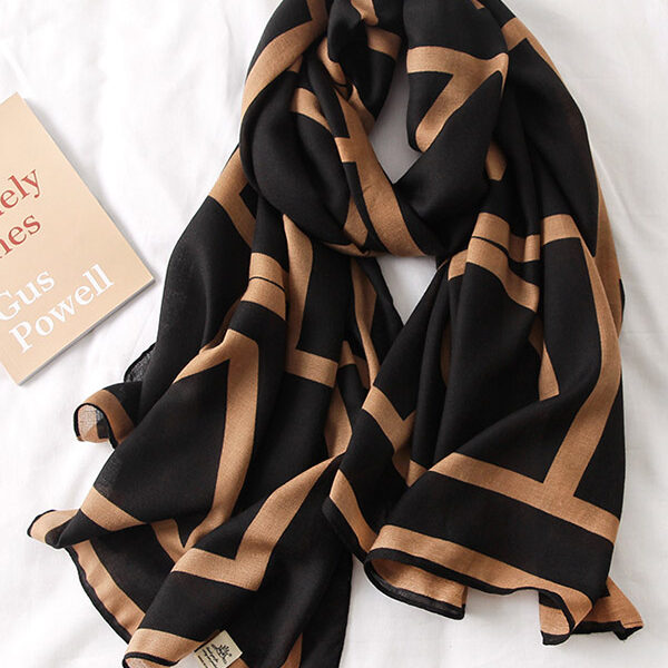 Printed Stylish Sun-Proof Silk Scarf BLACK COFFEE-FREE SIZE SkuCY-!67549MaterialPolyester FeaturePrinting