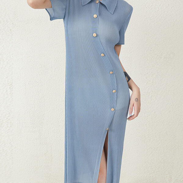 SkuCY-!109715MaterialDacron StyleShort Sleeves FeaturePleated