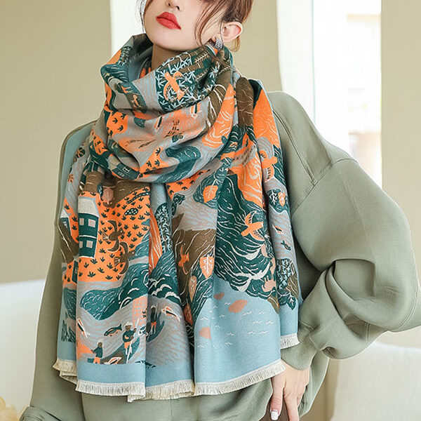 SkuCY-!93110MaterialImitated Cashmere FeaturePrinted OccasionCasual