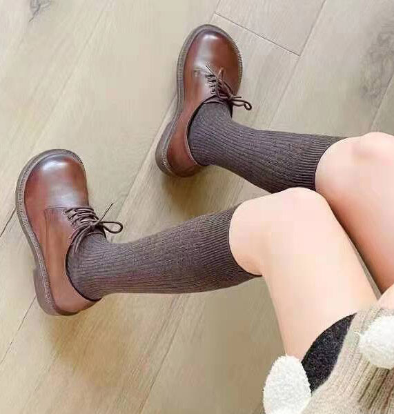 Casual Wool Keep Warm Solid Color Socks Accessories PURPLE-One_size SkuCY-!111463MaterialWool FeatureKeep Warm