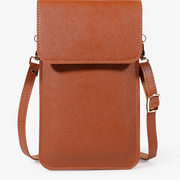 PU Simple Solid Color Sling Bag Shoulder Bag BROWN-One_size SkuCY-!105630MaterialPU FeatureSolid Color OccasionUrban