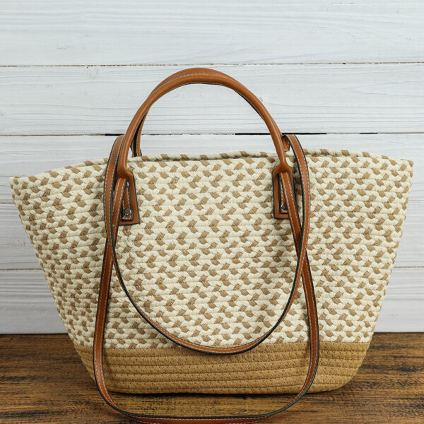 Add a pop of pattern with the woven design