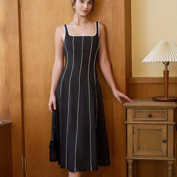 Fabric:This Sleeveless Midi Dress is made of Cotton