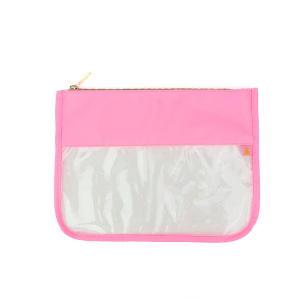 * Order Includes Up To 5 patchesThese Threaded Pear nylon Bailey Clear Pouches are perfect for organizing your must have essentials on the go