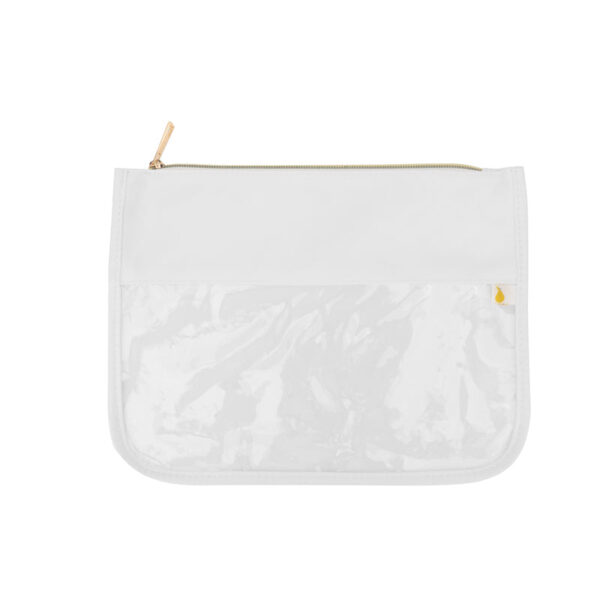 * Order Includes Up To 5 patchesThese Threaded Pear nylon Bailey Clear Pouches are perfect for organizing your must have essentials on the go