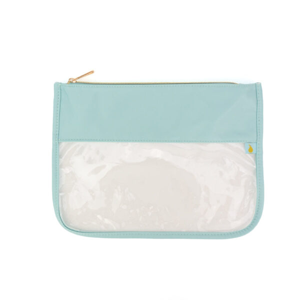 * Order Includes Up To 5 patchesThese Threaded Pear nylon Bailey Clear Pouches are perfect for organizing your must have essentials on the go