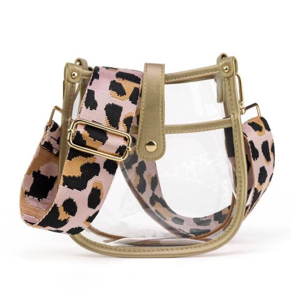 Now you can build your perfect clear bag! Pick your favorite color bag and then pick your favorite style strap to build the perfect bag. All straps are interchangeable!Our best selling clear courier now comes in a compact size perfect for taking just the
