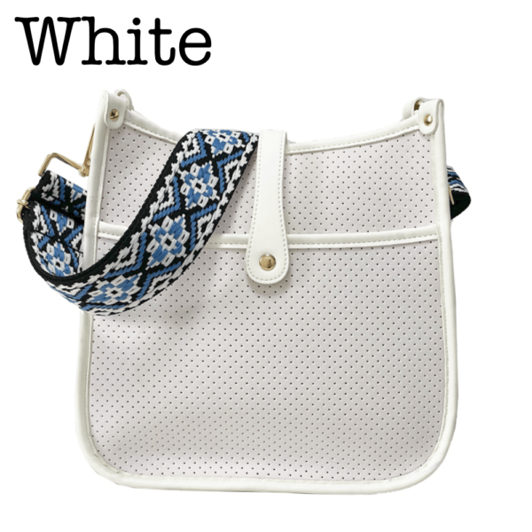 Now you can build your perfect bag! Pick your favorite color Neoprene bag and then pick your favorite style strap to build the perfect bag for you. All straps are interchangeable