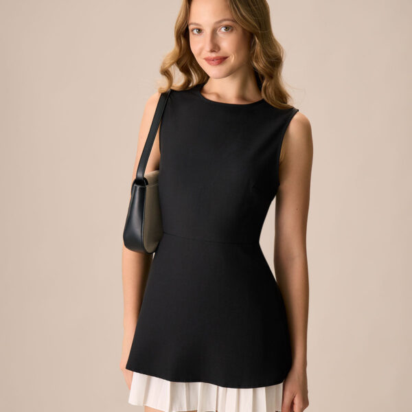 Fabric:This Pleated Mini Dress is made of Polyester. Polyester is an artificial fiber that feels soft