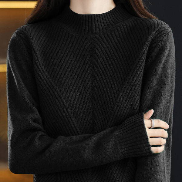 SkuCY-!111822MaterialWool StyleLong Sleeves FeatureSolid Color NecklineHalf Turtleneck OccasionCasual