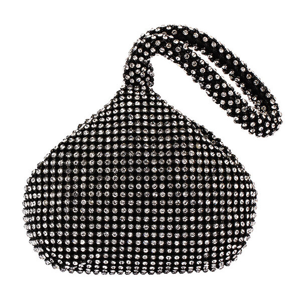 Fashion Rhinestone Makeup Bag Evening Bag Handbags BLACK-One_size SkuCY-!105220MaterialRhinestone