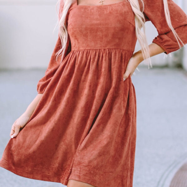 Crafted from suede fabric