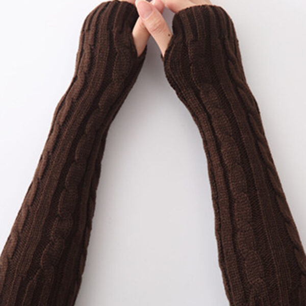 Jacquard 5 Colors Knitting Sleevelet COFFEE-FREE SIZE SkuCY-!97052MaterialKnitting FeatureKeep Warm