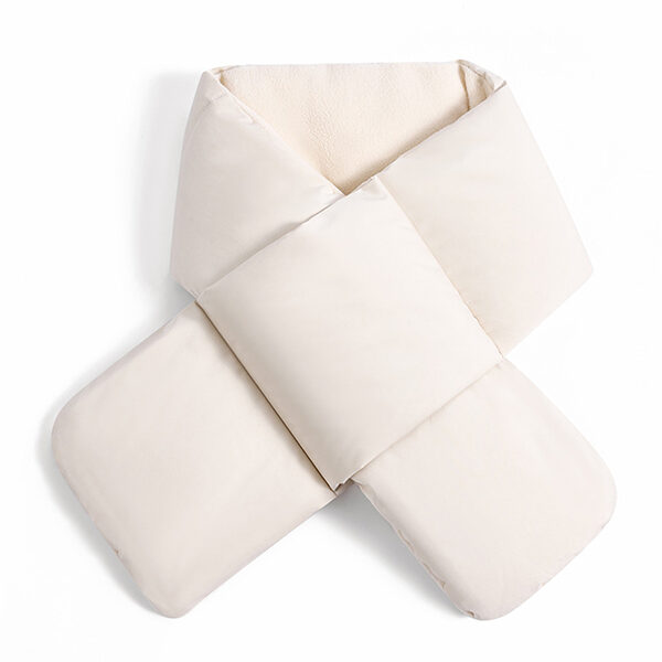 Casual White Duck Down Keep Warm Solid Color Shawl&Scarf CREAMY-One_size SkuCY-!111749MaterialPolyester Padding90% White Duck Down FeatureKeep Warm