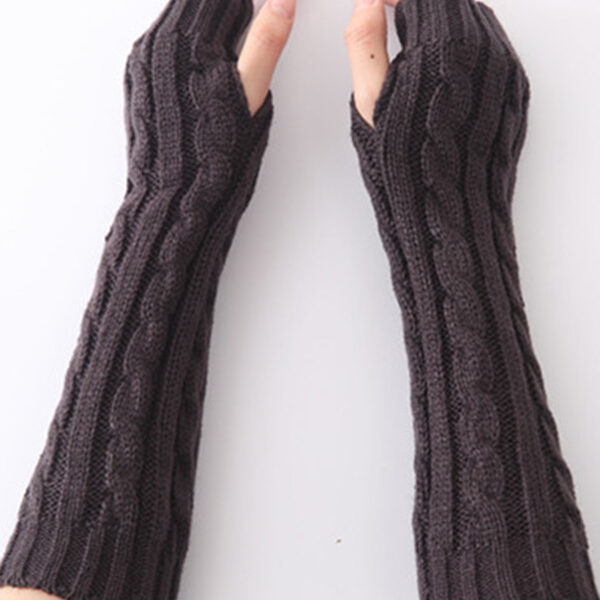 Jacquard 5 Colors Knitting Sleevelet DEEP GRAY-FREE SIZE SkuCY-!97052MaterialKnitting FeatureKeep Warm