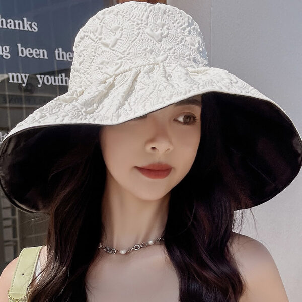 Simple Anti-UV Floral Fisherman Hat Sun Hat BEIGE-One_size SkuCY-!105730MaterialPolyester FeatureFloral OccasionGoing out