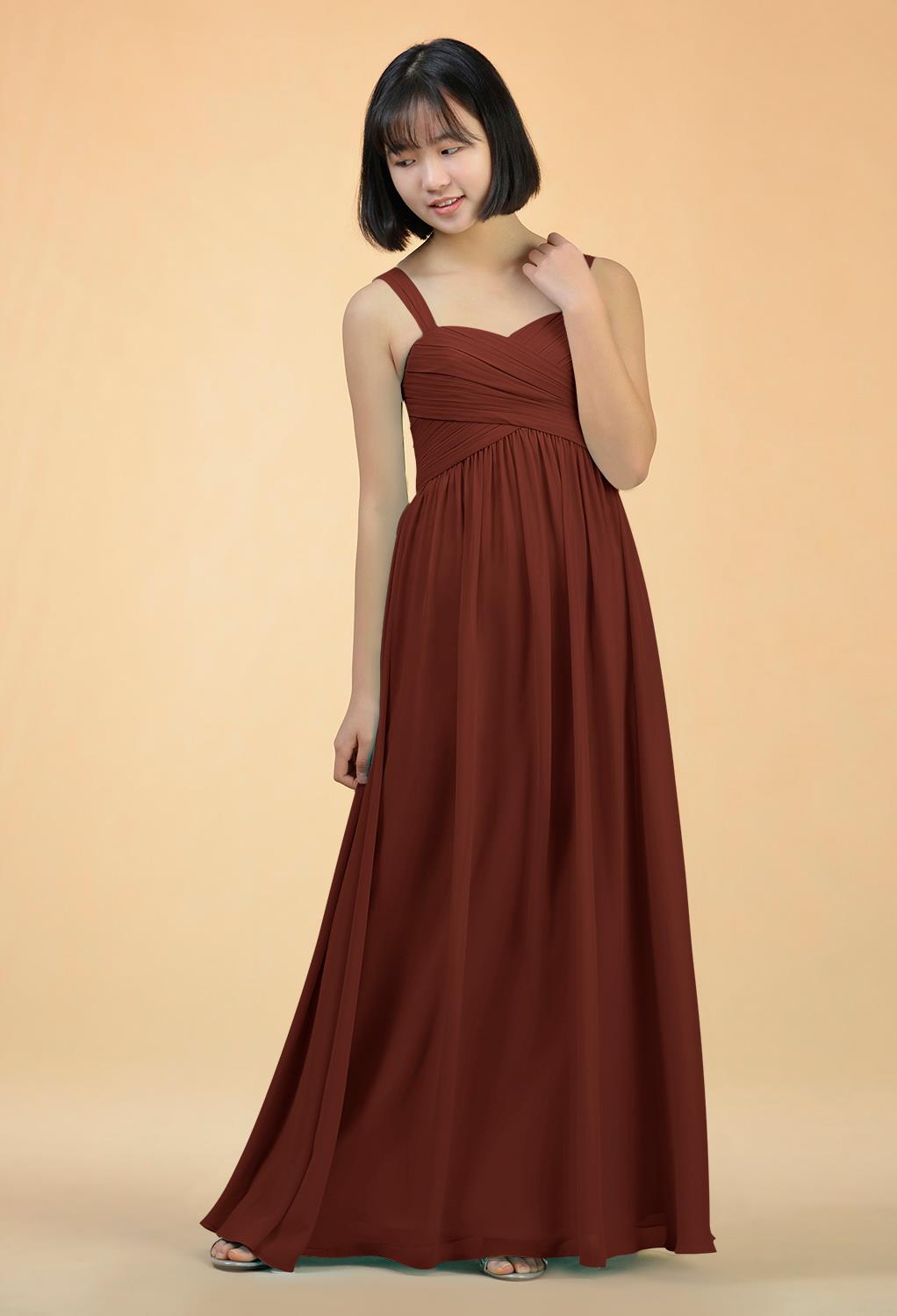 With a youthful charm the Abigail dress offers a flirty look that you'll adore. The sweetheart neckline and flattering bodice all you to look as elegant as you truly are. The pleated skirt of the dress offers great movement with every step that yo