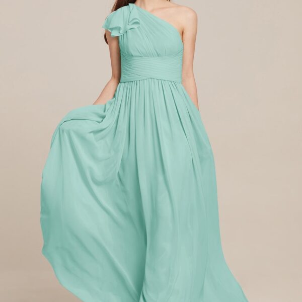 with an understated elegance. The design of the dress makes it a great option for a spring or summer wedding. Select from a number of colors so that you can look your radiant best. This dress is perfect for any