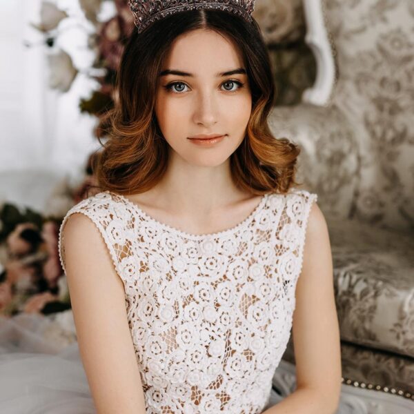 AW Crystal Wedding Tiaras Hair Accessories for Bride
