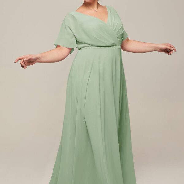 with a plunging yet flattering neckline and a skirt that flows beautifully with every single step that you take. Select your favorite color from the options available. You'll enjoy the