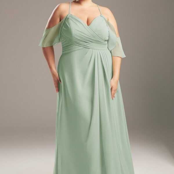 maid of honor or any lady who is in need of an elegant dress for a formal event. The V-neck is flattering
